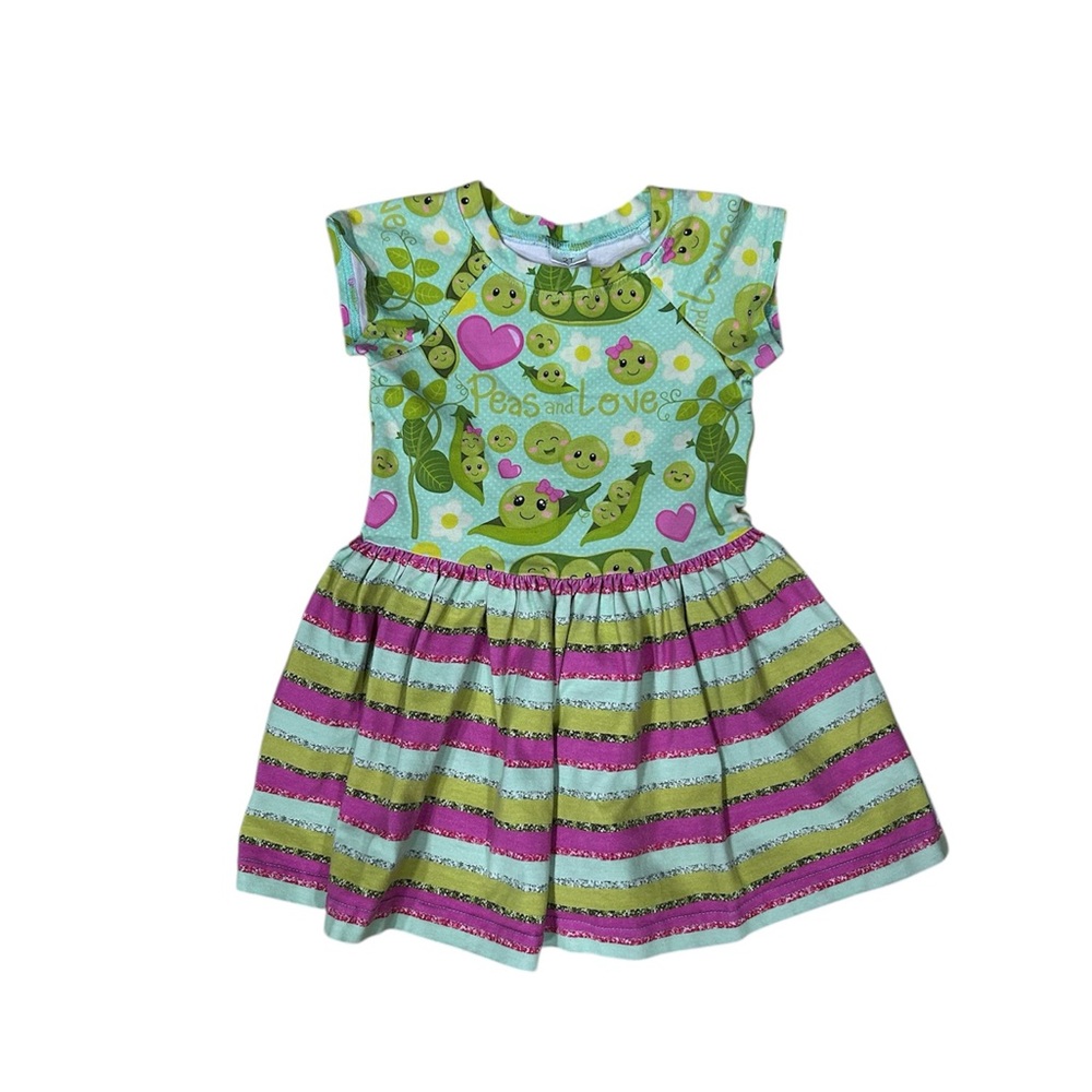 Twinkie Tush Toddler Girls Dress Peas And Love 2T Twinkie Togs Adorable
